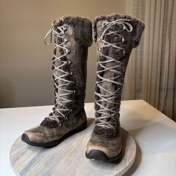 The North Face Women's Adrianne IV Waterproof Knee High Winter Boots US Size 7.5 - Picture 1 of 14